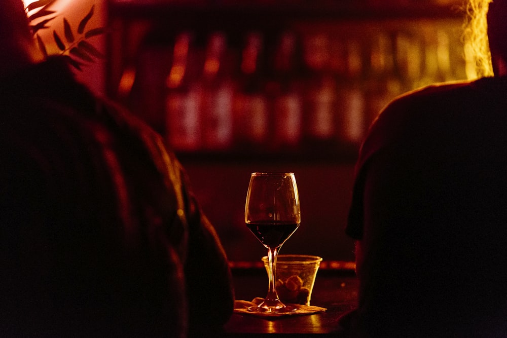 near empty wineglass