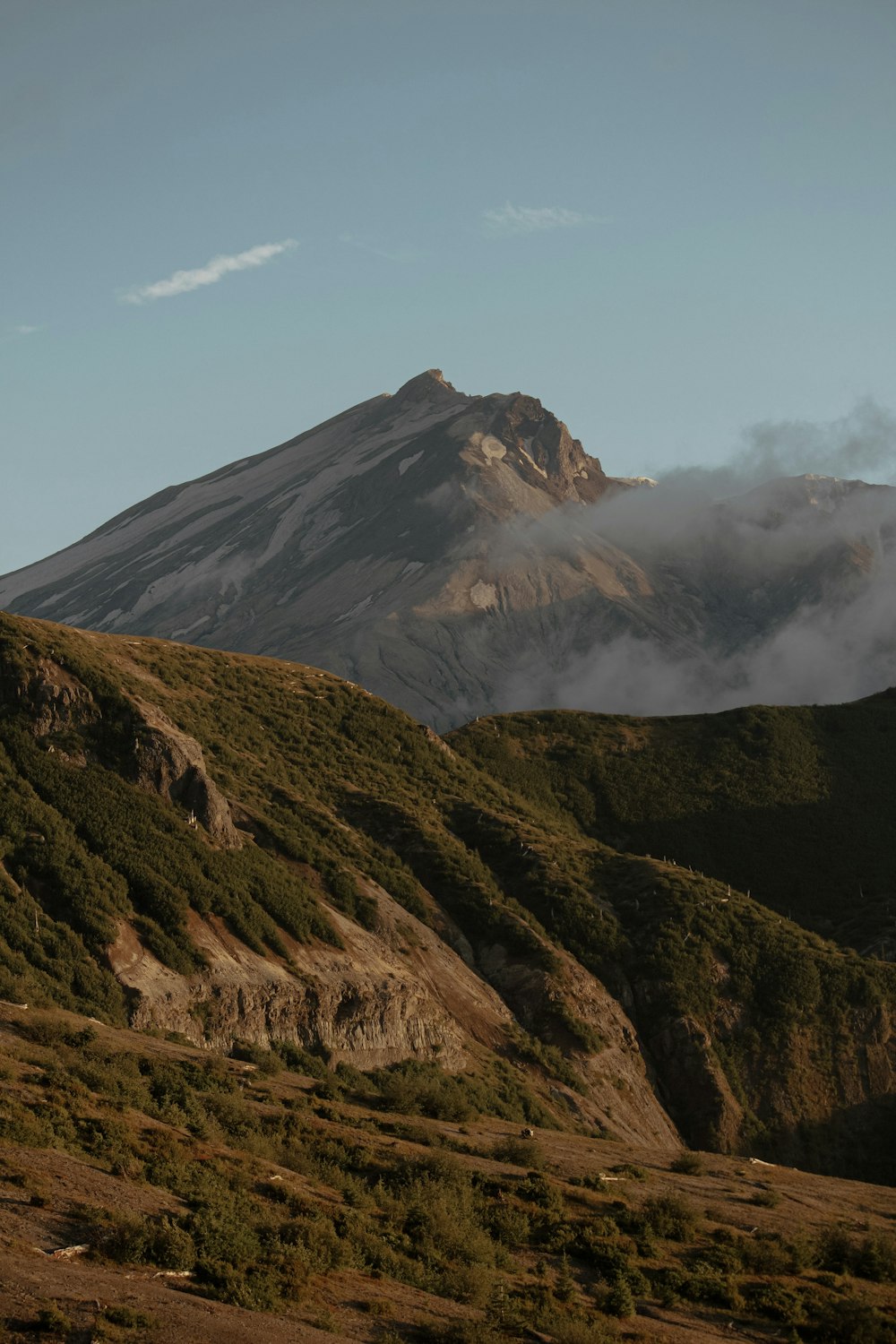 green mountain under blue sky