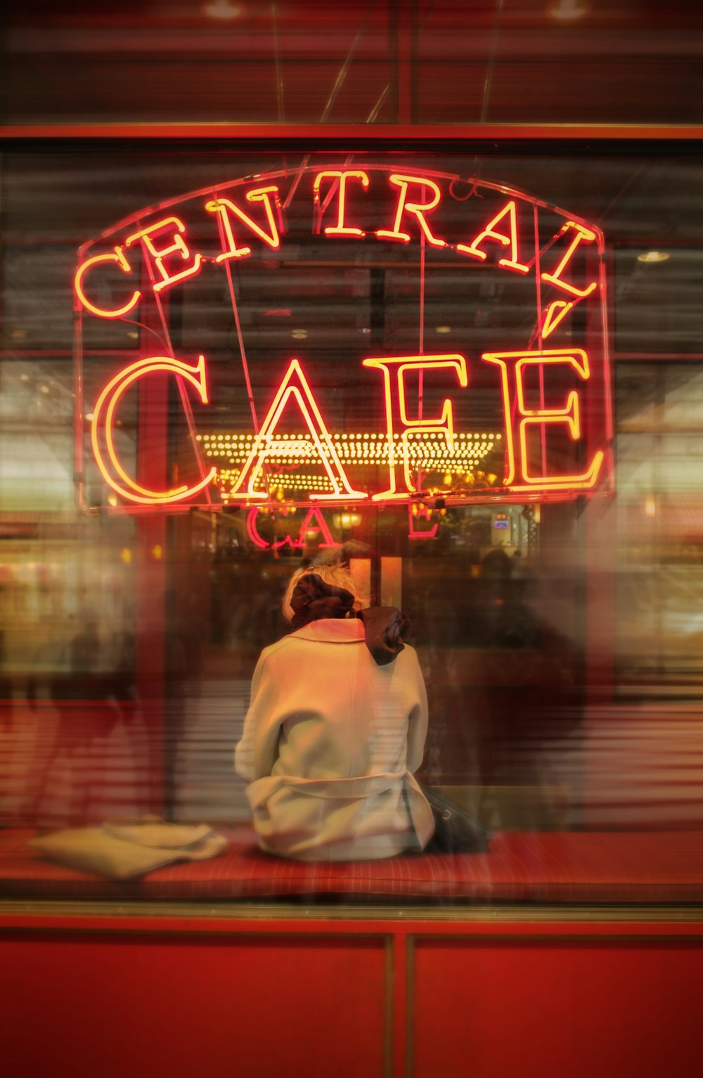 Central Cafe neon sign