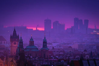 City skyline at dusk showcasing timeless architecture and quiet luxury.