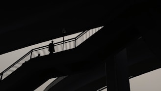 person standing on concrete bridge