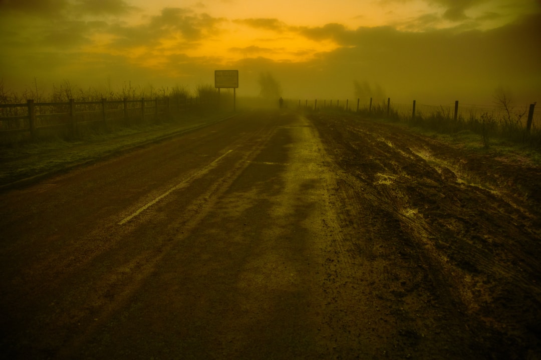 road sign near road