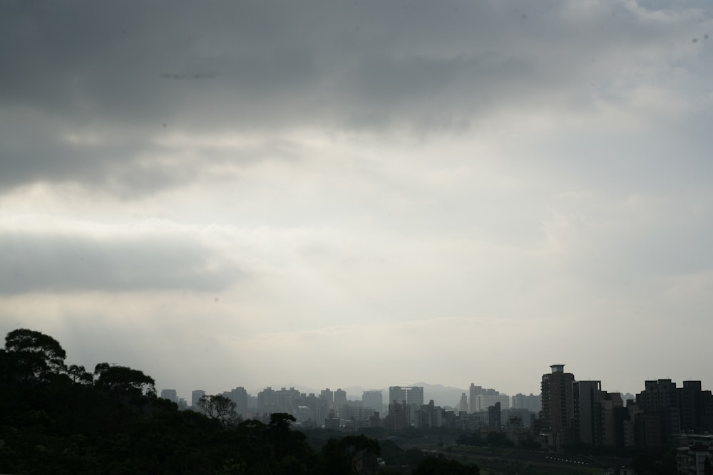 city building and white clouds