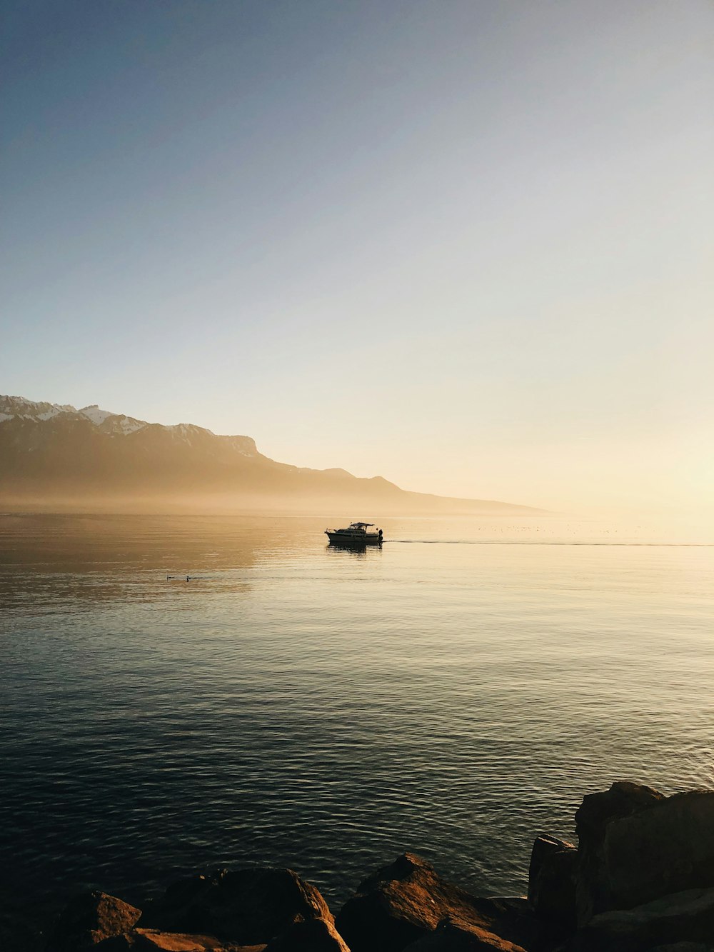 silhouette of boat