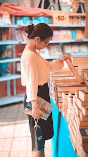 woman holding book