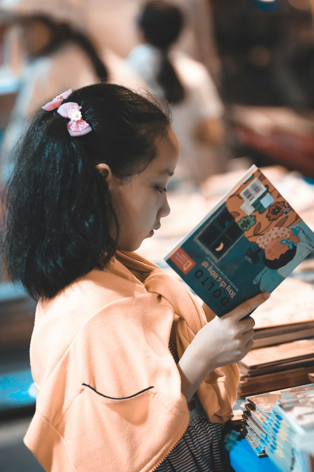 girl reading book