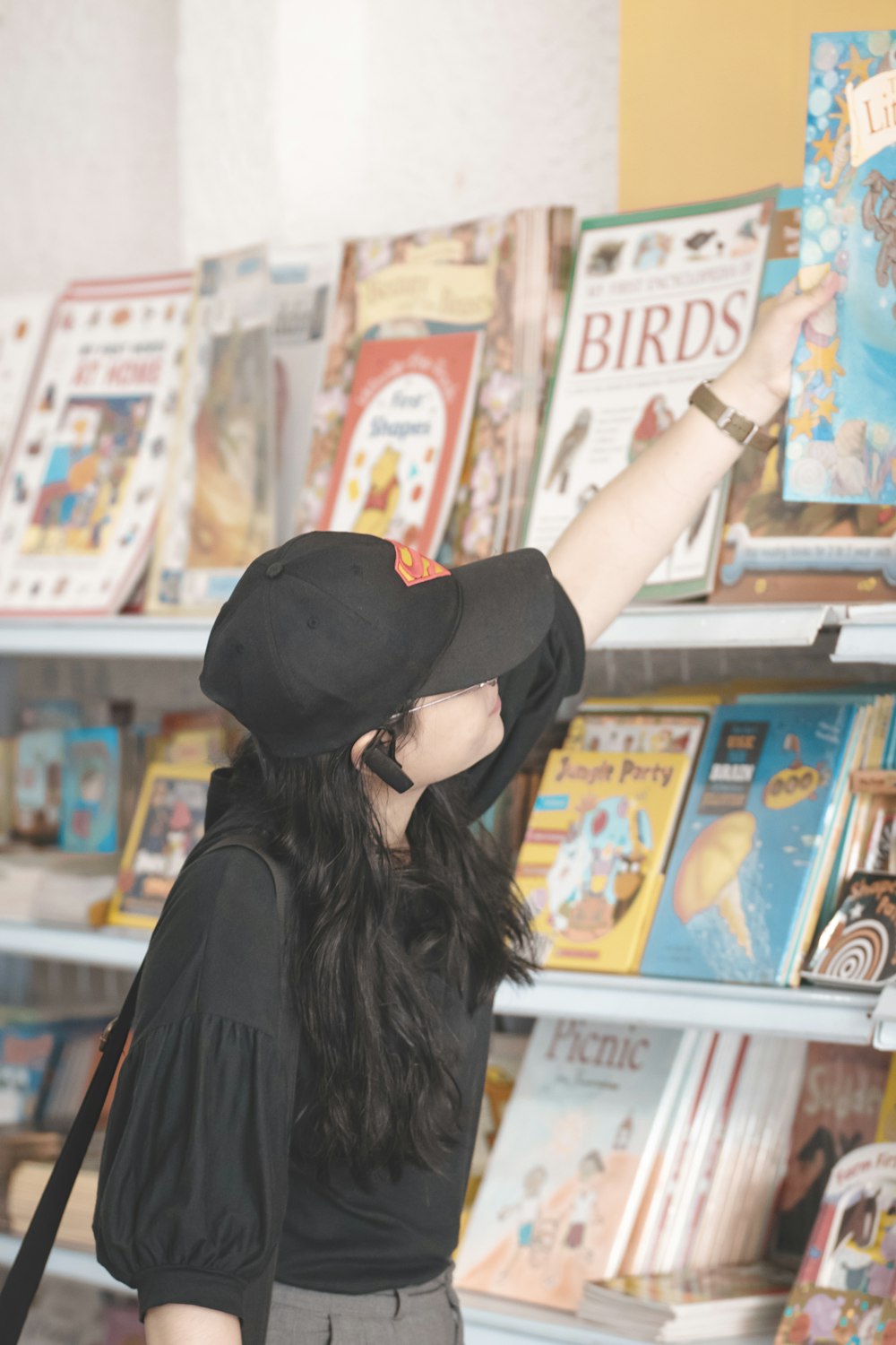 woman holding book