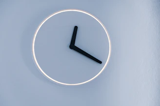 Minimalistic illustration of a sleek launch countdown timer glowing softly.