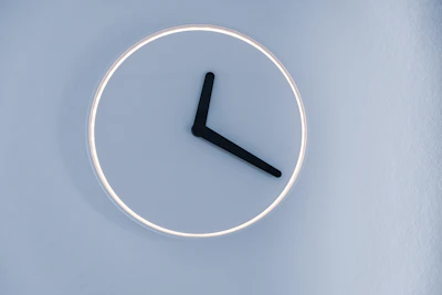 Minimalistic illustration of a sleek launch countdown timer glowing softly.