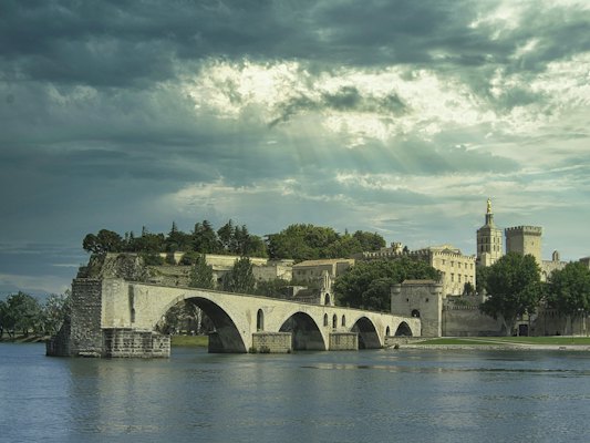 The Pont Saint-Bénezet and the Palais des Papes — Avignon, France