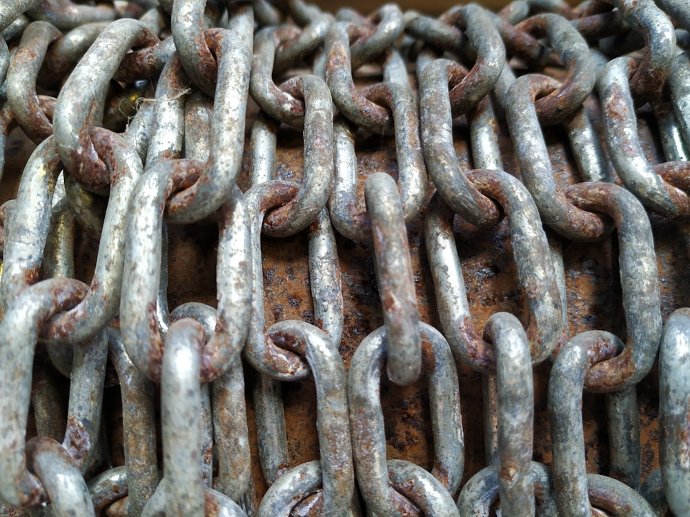 silver-colored metal chain