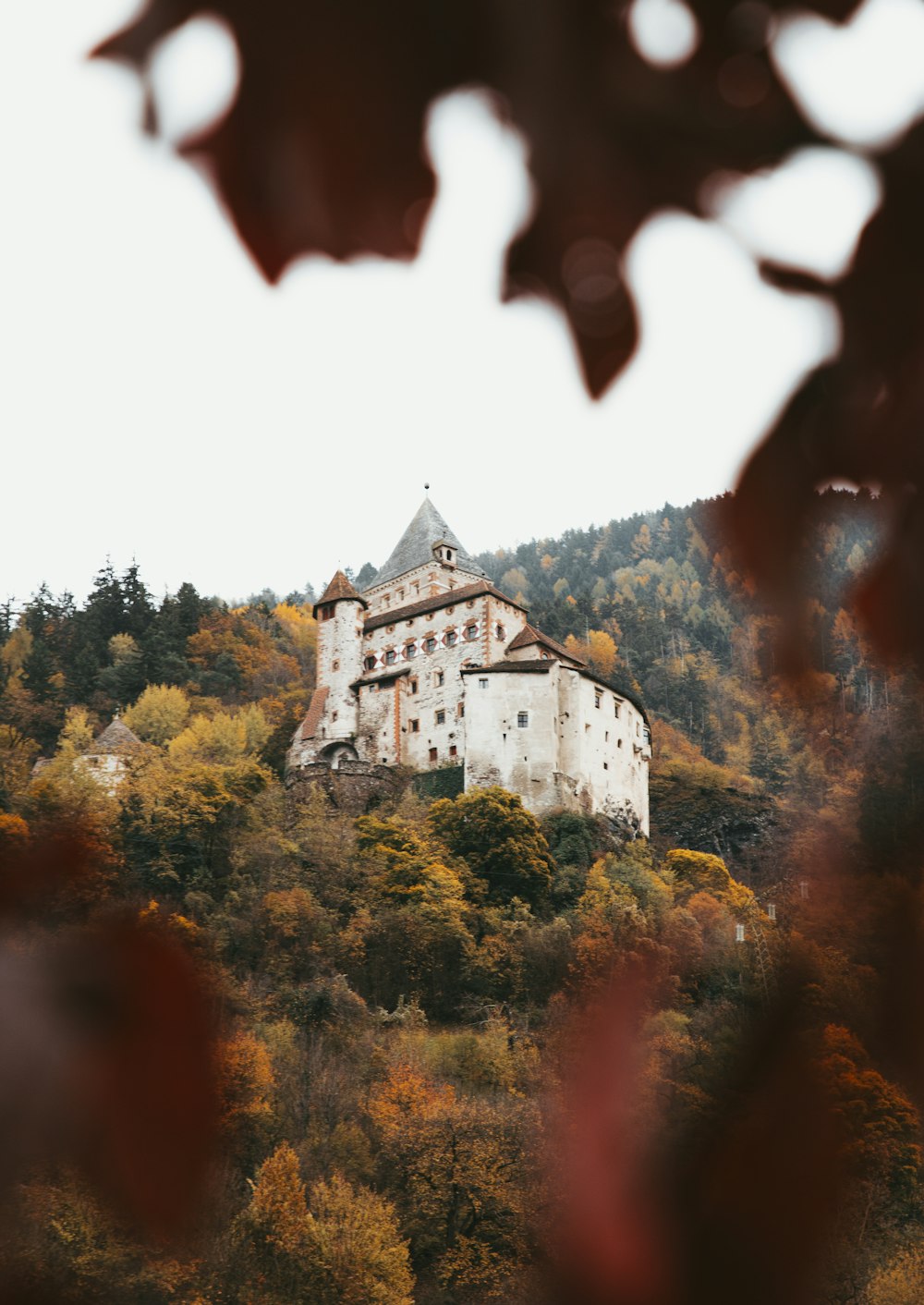 Weißes und braunes Gebäude