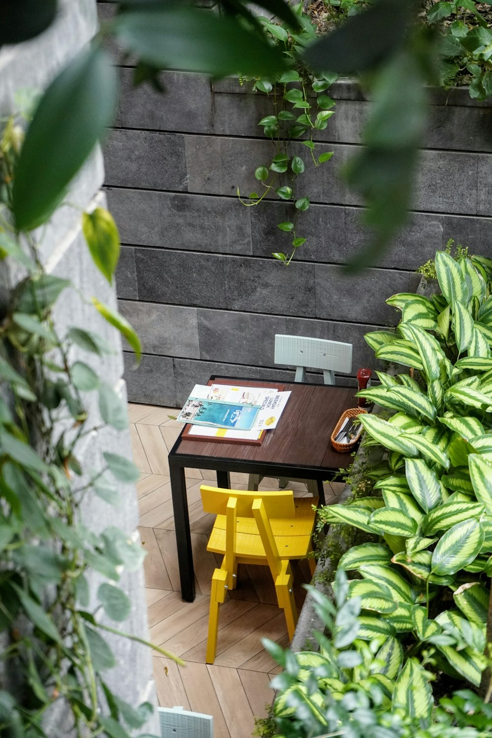 brown wooden table