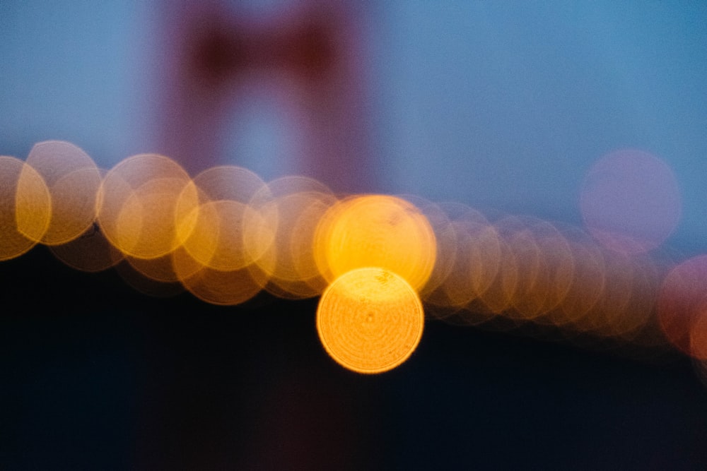 bokeh photography of orange lights