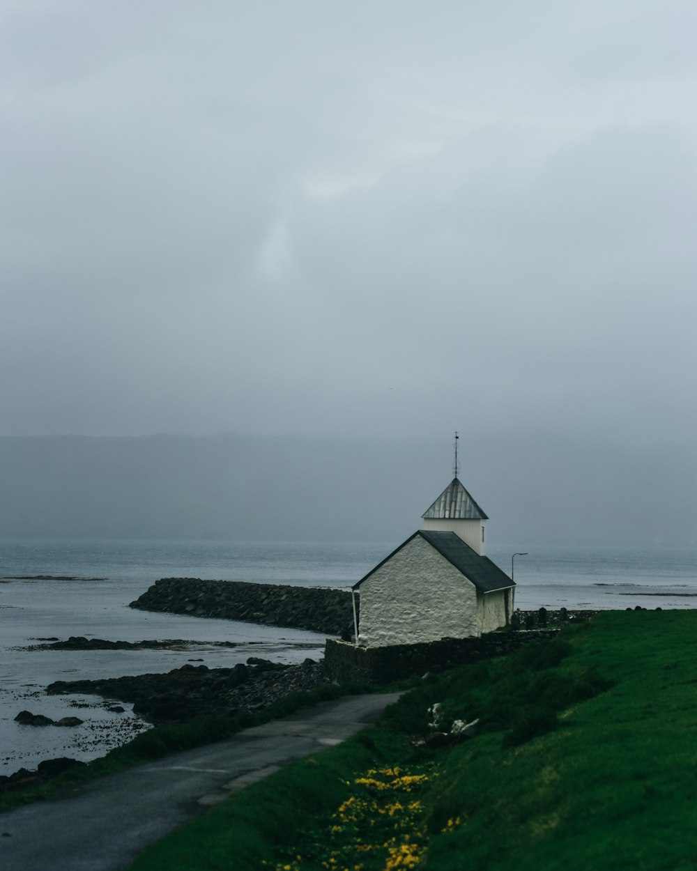 white and gray cathedral scenery