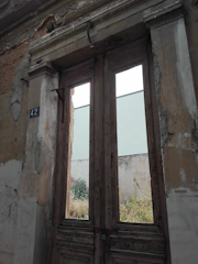 Door frame showing gaps from incorrect door dimensions.