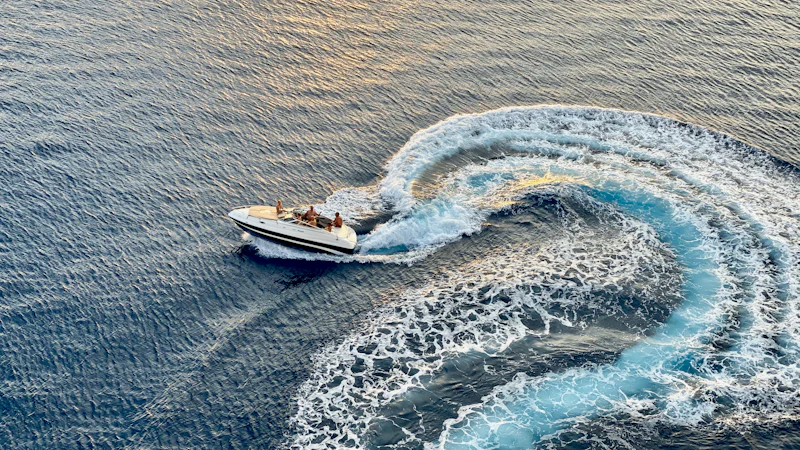 Speedboat on the ocean