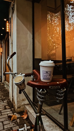 white disposable cup