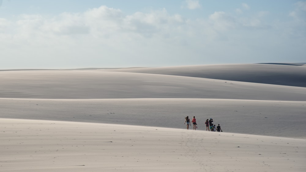 people walking on gray sand during daytime