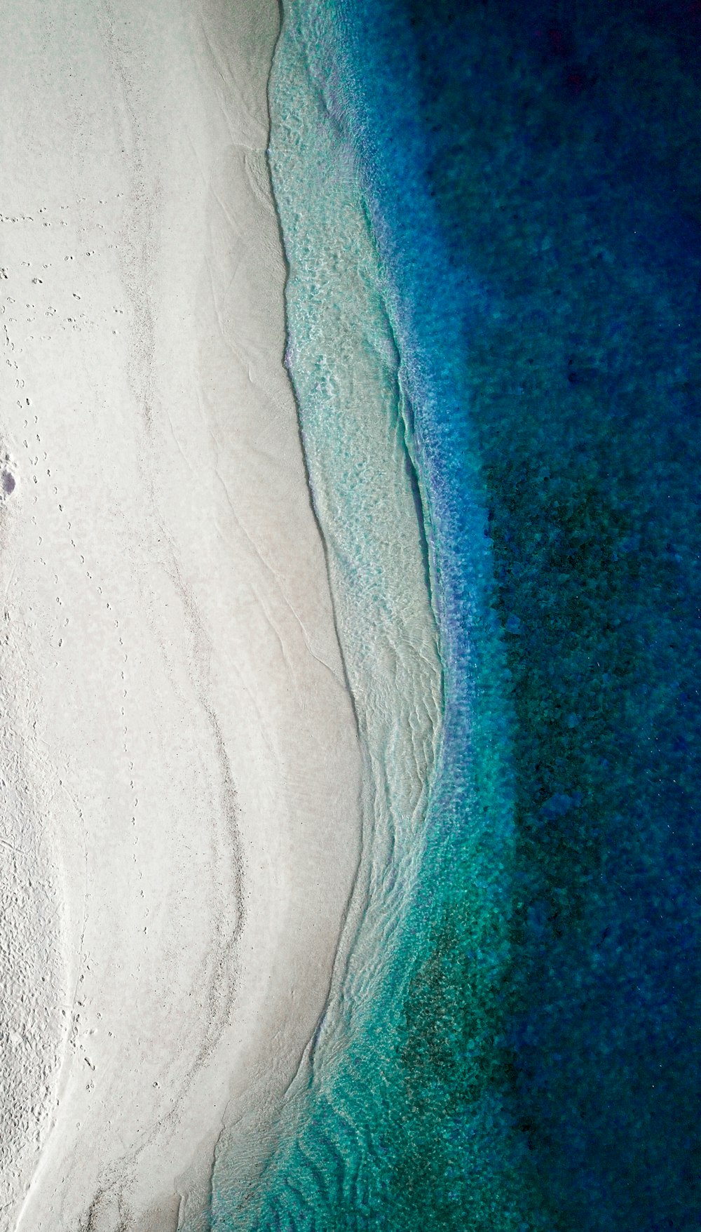 aerial view of seashore