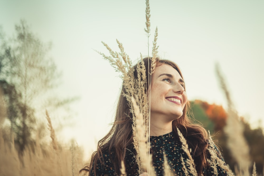 woman holding wheat