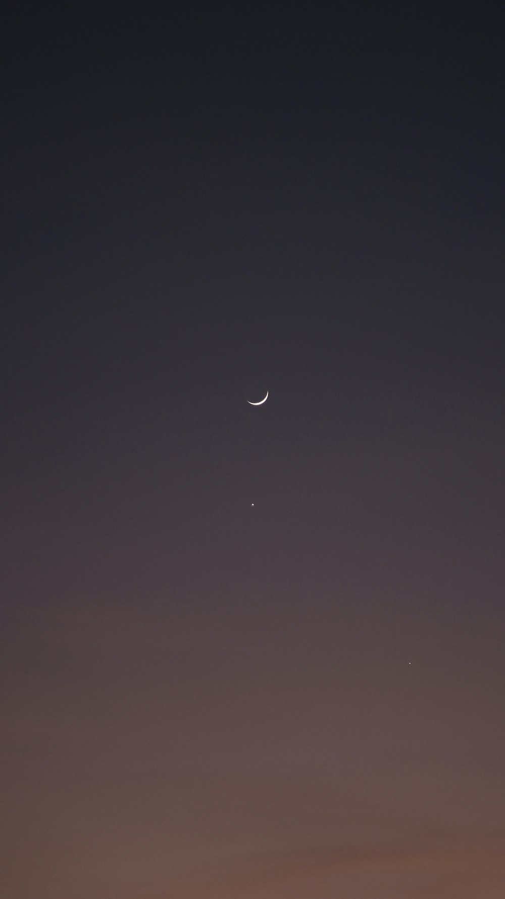 the moon and venus in the night sky