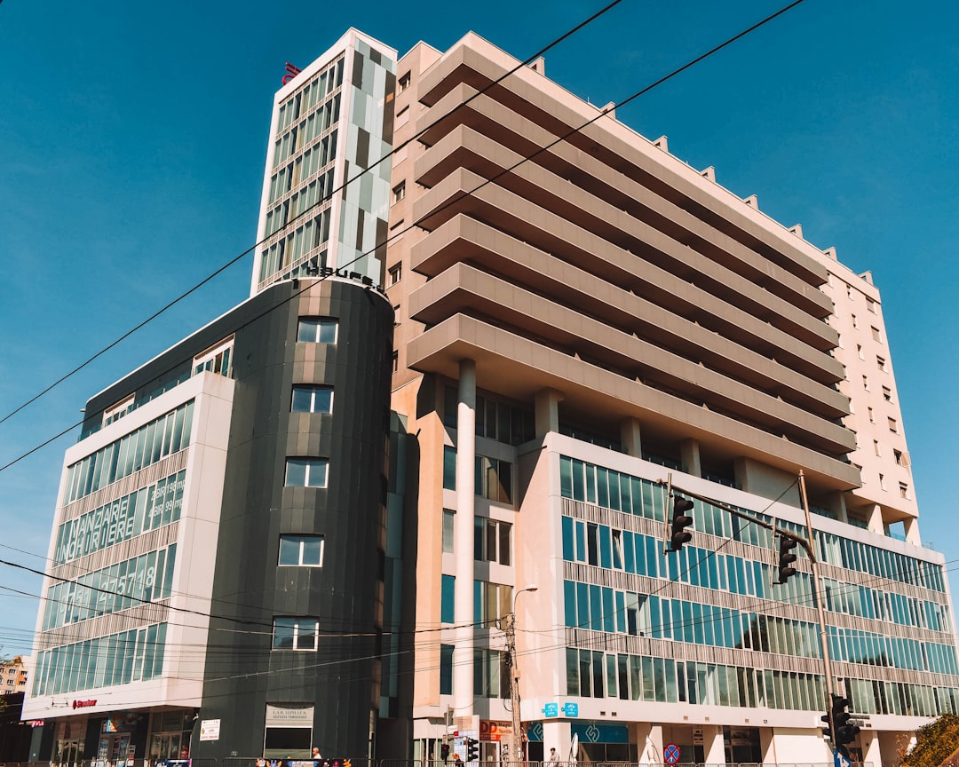 brown, black, and white concrete building