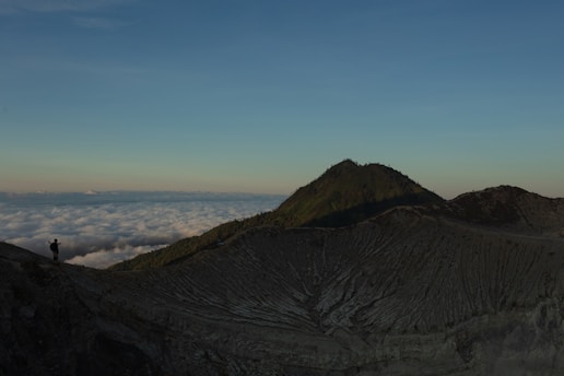 person on mountain
