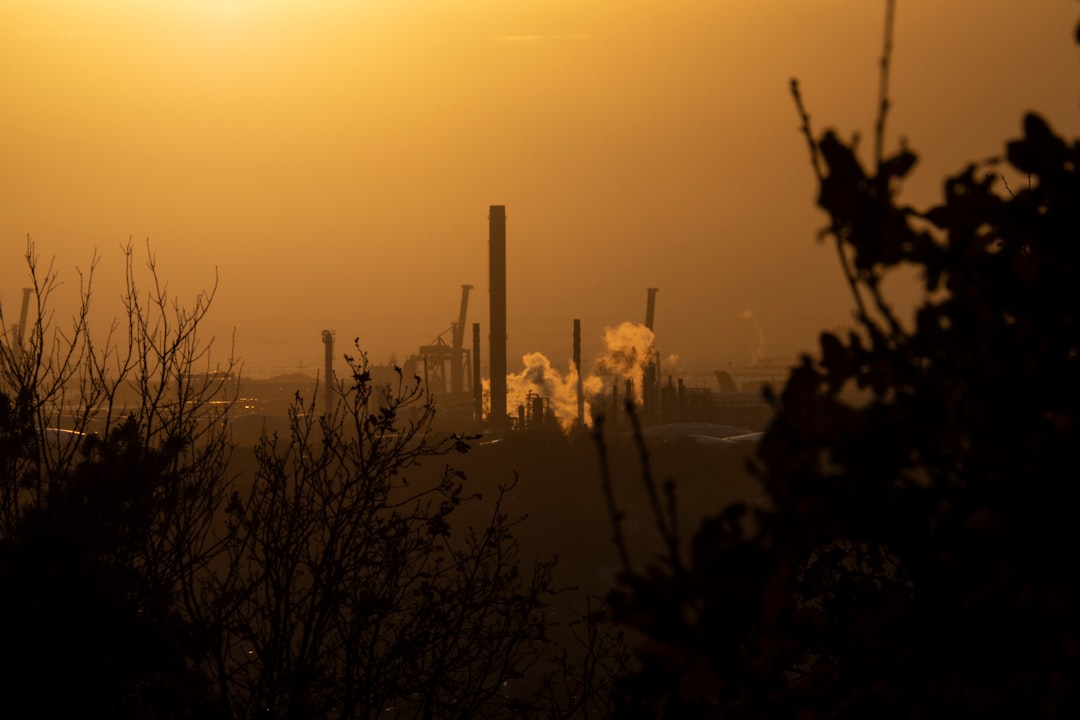 structures during sunset