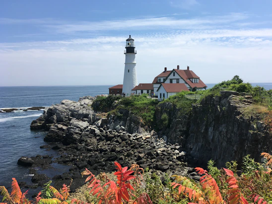 photo of black and white lighthouse