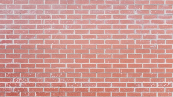 A red brick wall with a consistent pattern, comprising uniformly shaped rectangular bricks and visible mortar lines. Some bricks have slight variations in color and texture, suggesting natural imperfections and wear.