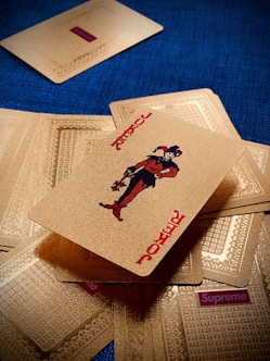 beige Joker playing card lot