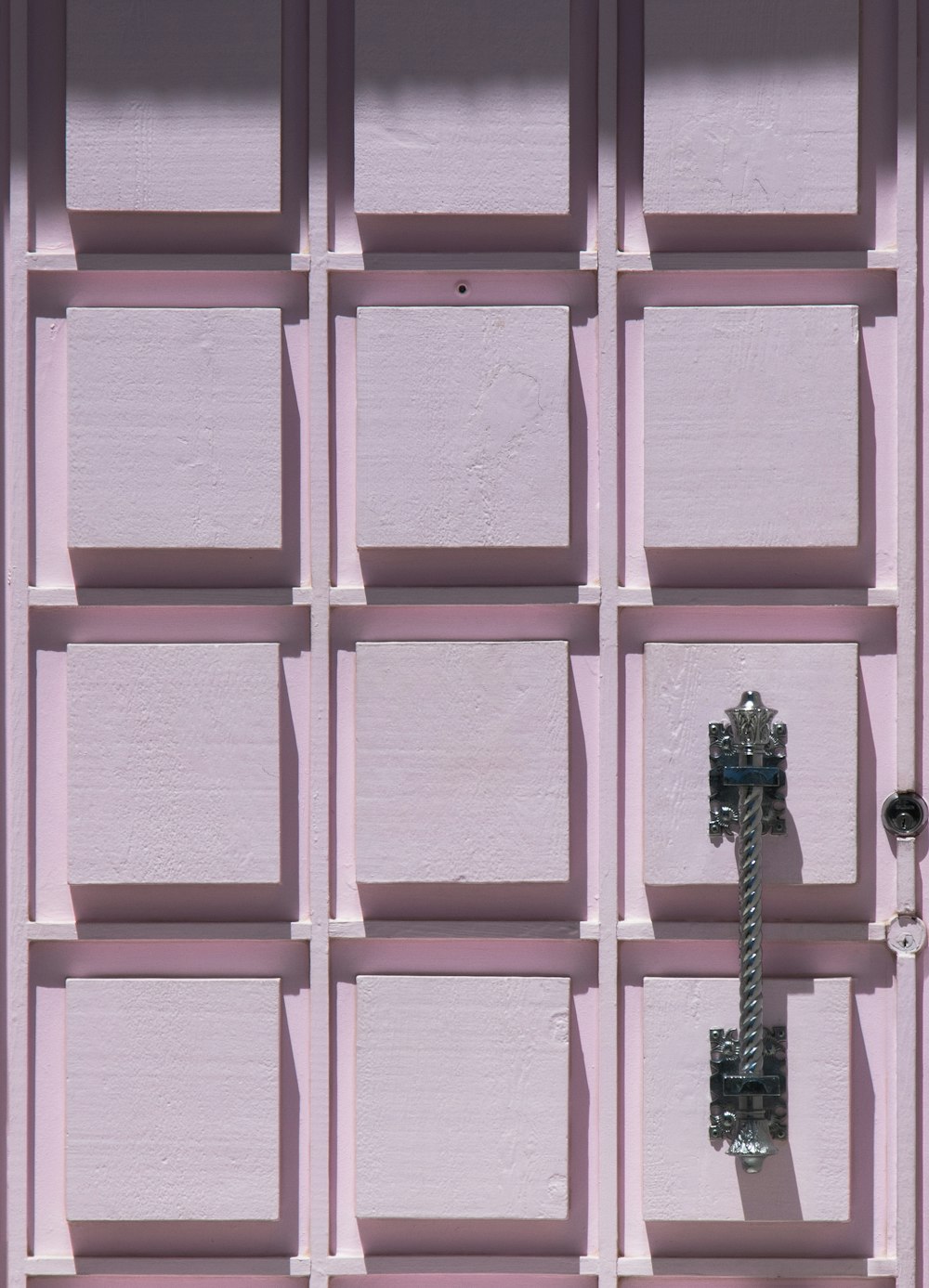 pink wooden door