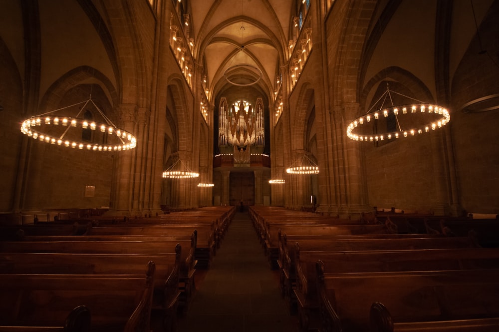 view photography of church building interior