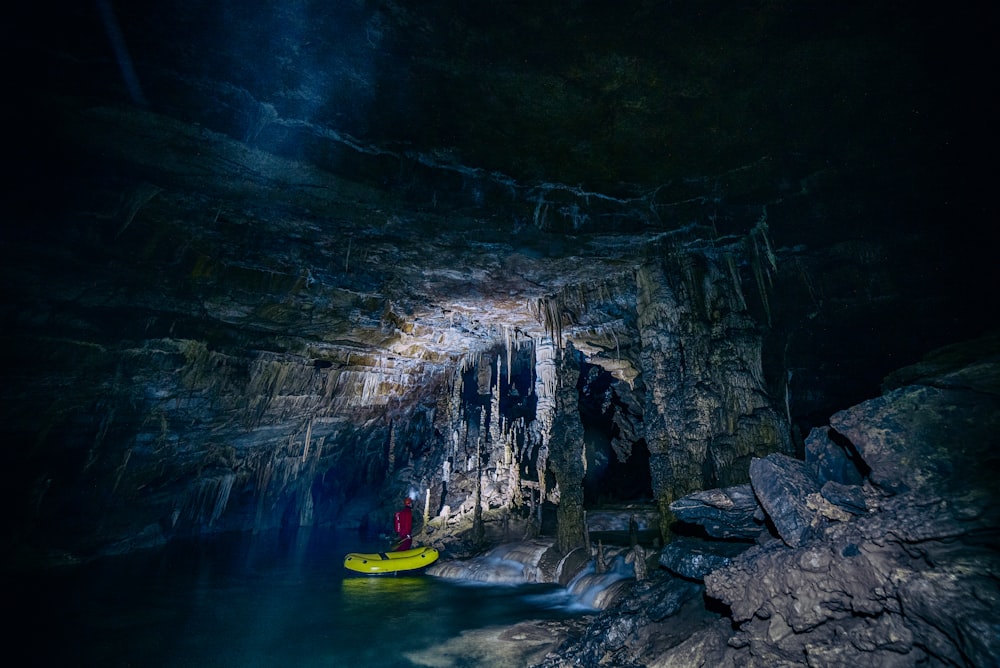 green yakak inside cave