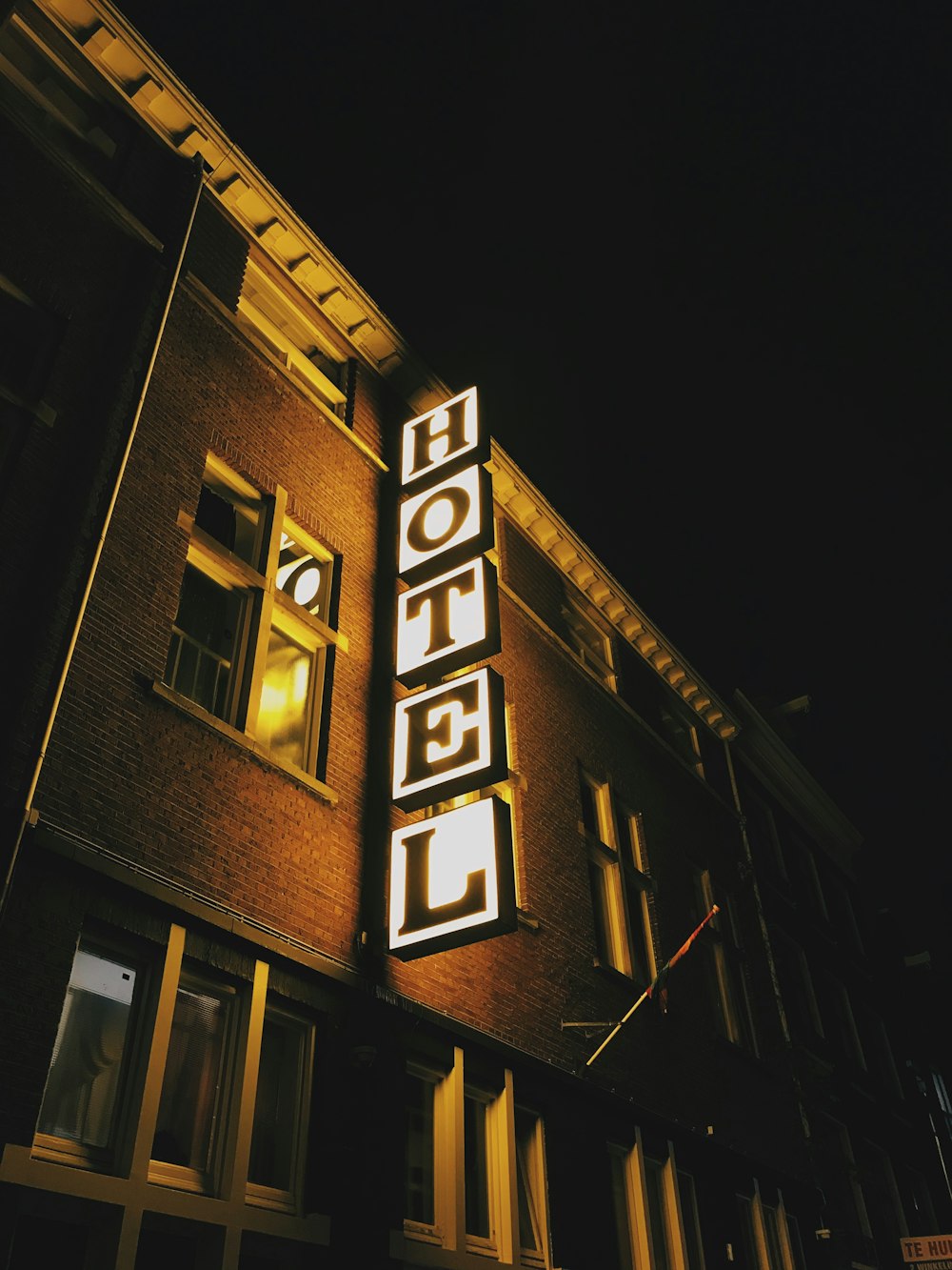 lighted Hotel signage