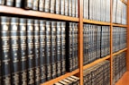 black book on shelf