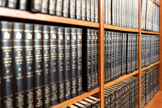 black book on shelf