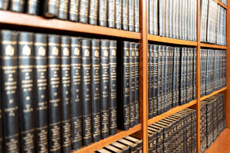 black book on shelf