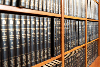 black book on shelf