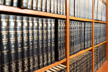 black book on shelf