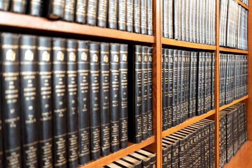 black book on shelf