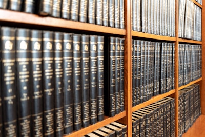 black book on shelf