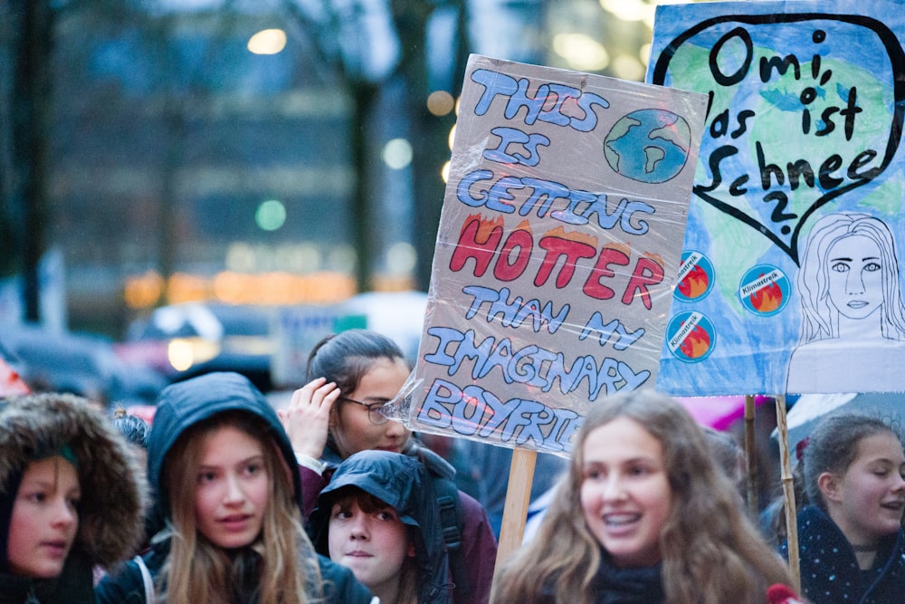 people protesting photograph