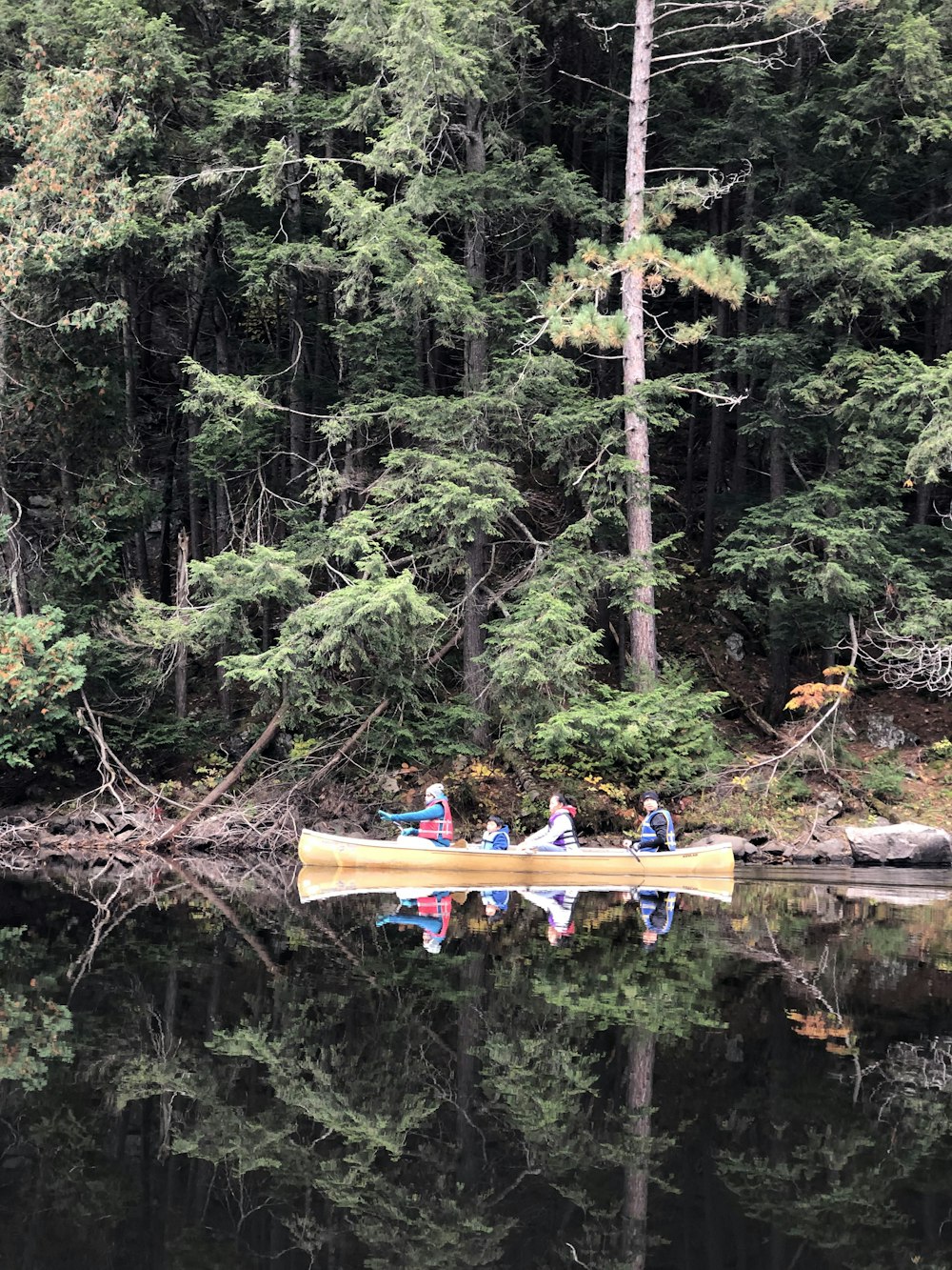 shallow focus photo of people riding boat on body of water