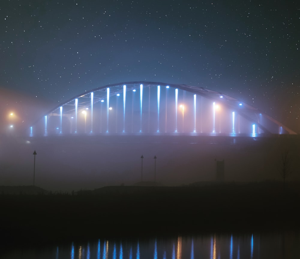 lighted bridge during daytime