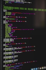 a computer screen with a bunch of lines on it