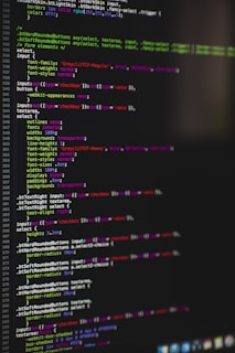 a computer screen with a bunch of lines on it