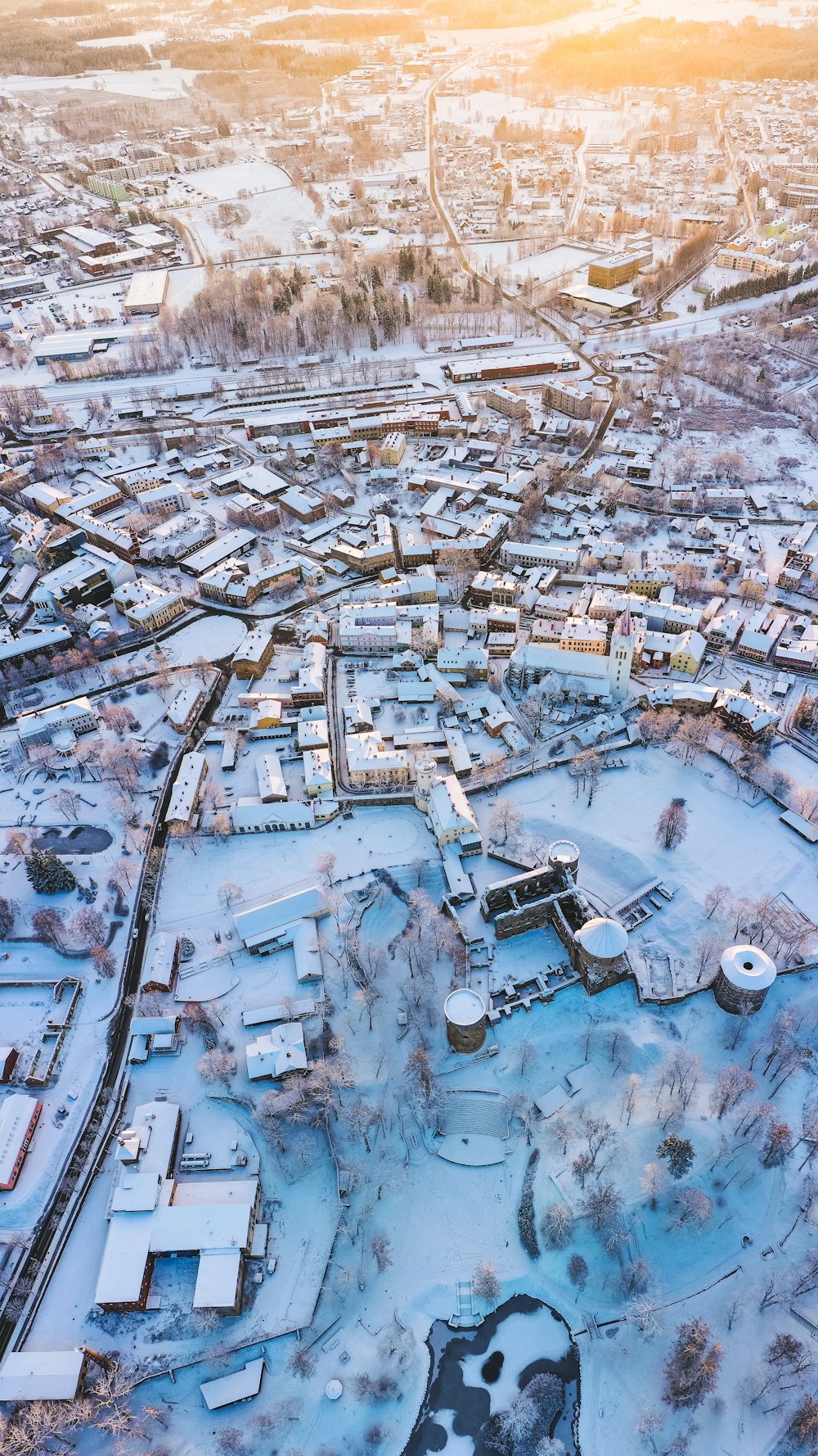 high angle photo of cityscape