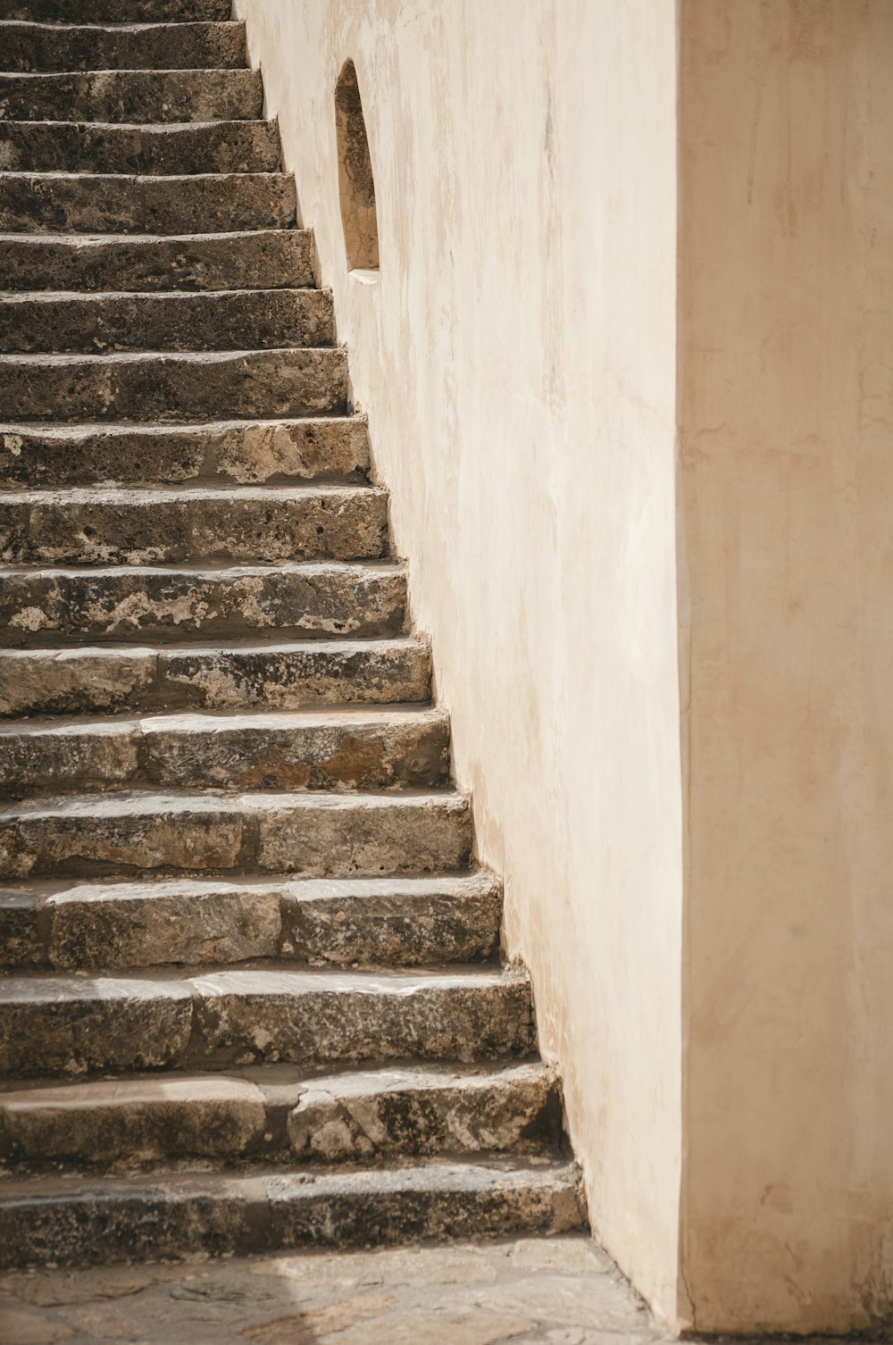 gray concrete stairs